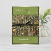 Lavish Camo Wedding Invitations Kaart (Staand voorkant)