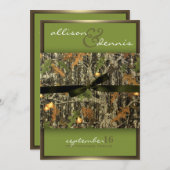 Lavish Camo Wedding Invitations Kaart (Voorkant / Achterkant)