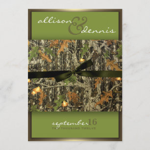 Lavish Camo Wedding Invitations Kaart