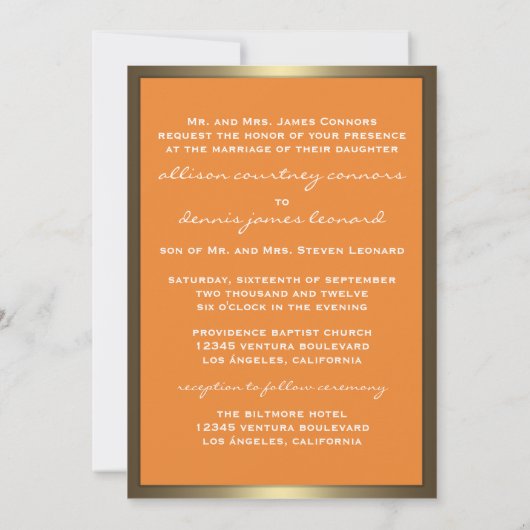 Lavish Camo Wedding Invitations Kaart (Achterkant)
