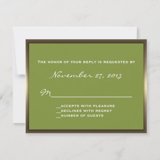 Lavish Camo Wedding RSVP (Voorkant)
