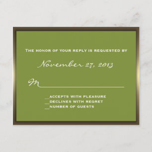 Lavish Camo Wedding RSVP Kaartje