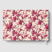 Lavish Crimson Blooms Wedding Gastenboek (Achterkant)