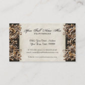 Lavish Elegant Baroque Gold Blik Floral Swirl Card Visitekaartje (Achterkant)