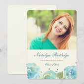 Lavish Florals Afstuderen Aankondiging (Voorkant / Achterkant)