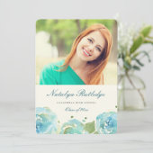 Lavish Florals Afstuderen Aankondiging (Staand voorkant)