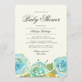 Lavish Florals Baby shower Invitation Kaart