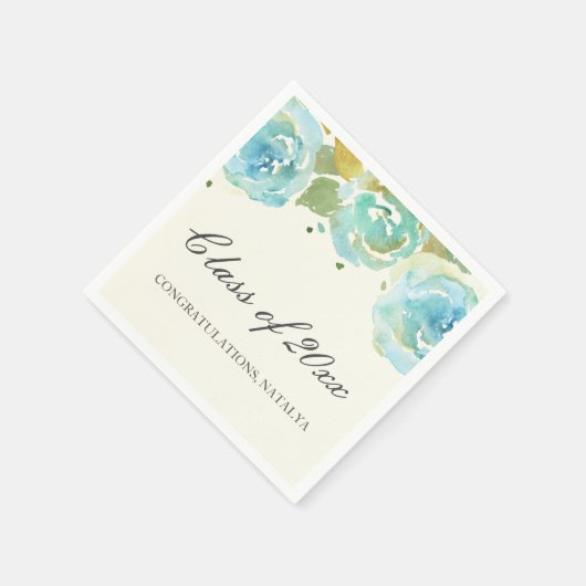 Lavish Florals Graduation Party Napkins Servetten (Hoek)