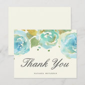 Lavish Florals Hartelijk dank voor uw platte kaart (Voorkant / Achterkant)