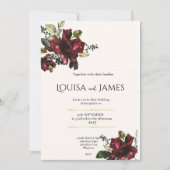 Lavish Florals Wedding Invitation Kaart (Voorkant)