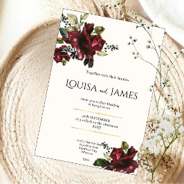 Lavish Florals Wedding Invitation Kaart