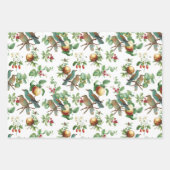 Lavish Fruits, Berries, vogels en afgewerkte olie Inpakpapier Vel (Voorkant)