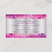 Lavish Fuchsia Lavender Sparking Cosmetoloog Visitekaartje (Achterkant)
