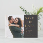 Lavish Glow Editable Color Save the Date Card Bedankkaart (Staand voorkant)
