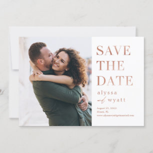 Lavish Glow Editable Color Save the Date Kaart