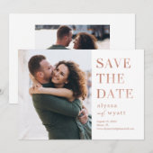 Lavish Glow Editable Color Save the Date Kaart (Voorkant / Achterkant)