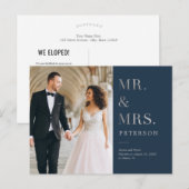 Lavish Glow Silver Wedding Aankondiging Briefkaart (Voorkant / Achterkant)