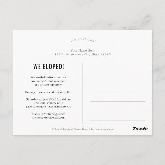 Lavish Glow Silver Wedding Aankondiging Briefkaart (Achterkant)