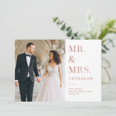 Lavish Glow Wedding Aankondiging Roos Gold (Staand voorkant)