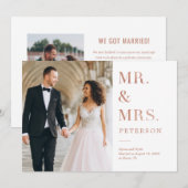 Lavish Glow Wedding Aankondiging Roos Gold (Voorkant / Achterkant)