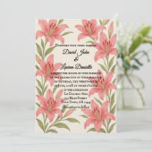 Lavish Lily foto bruiloft uitnodiging (Staand voorkant)