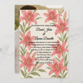 Lavish Lily foto bruiloft uitnodiging (Voorkant / Achterkant)