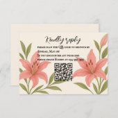 Lavish Lily QR Code RSVP Card (Voorkant / Achterkant)