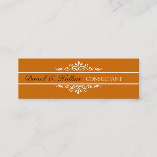 Lavish Luxe Elegant Flowery MOTIF Mini Visitekaartje (Voorkant)