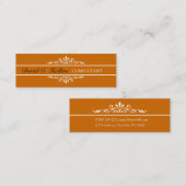 Lavish Luxe Elegant Flowery MOTIF Mini Visitekaartje (Voorkant / Achterkant)