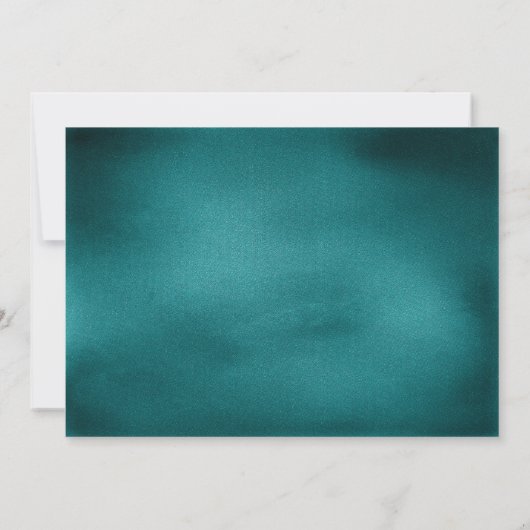 Lavish Peacock Feathers Wedding Invitation Kaart (Achterkant)