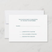 Lavish Peacock Feathers Wedding RSVP-reactiekaart RSVP Kaartje (Achterkant)
