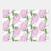 Lavish Peony over bleek groen Inpakpapier Vel (Voorkant 3)