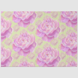 Lavish Peony over bleek groen Tissuepapier