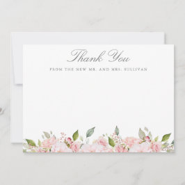 Lavish Pink Roses Wedding Dank je platte Kaart