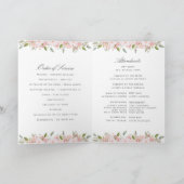 Lavish Pink Roses Wedding Folded Booklet Programma (Binnen)