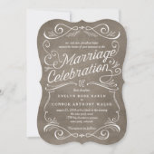 Lavish Scrolls Editable Color Wedding Invitations Kaart (Voorkant)