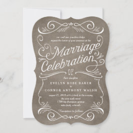 Lavish Scrolls Editable Color Wedding Invitations Kaart