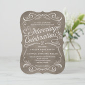 Lavish Scrolls Editable Color Wedding Invitations Kaart (Staand voorkant)