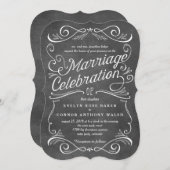Lavish Scrolls Editable Color Wedding Invitations Kaart (Voorkant / Achterkant)