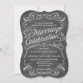 Lavish Scrolls Editable Color Wedding Invitations Kaart (Voorkant)