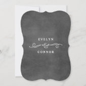 Lavish Scrolls Editable Color Wedding Invitations Kaart (Achterkant)