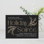 Lavish Soirée Editable Color Holiday Party Kaart (Staand voorkant)