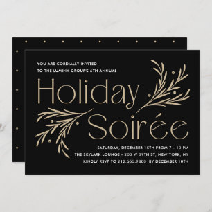 Lavish Soirée Editable Color Holiday Party Kaart
