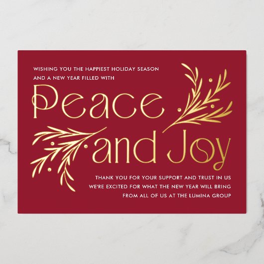 Lavish Soirée Folie Company Zakelijke vakantie Kaa Folie Feestdagenkaart (Voorkant)