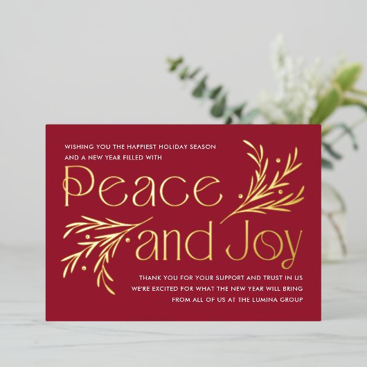 Lavish Soirée Folie Company Zakelijke vakantie Kaa Folie Feestdagenkaart (Staand Voorkant)