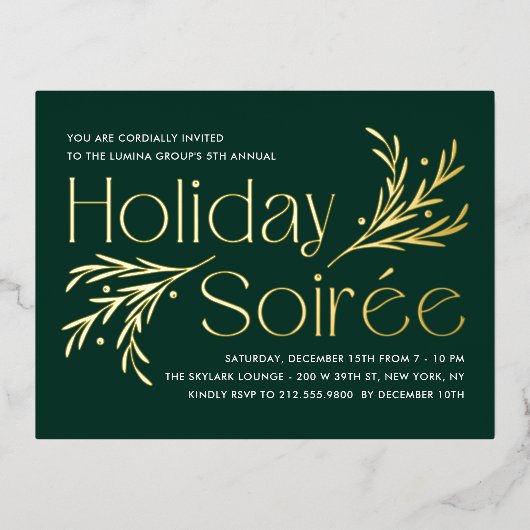 Lavish Soirée Folie Holiday Invitation Briefkaart (Voorkant)