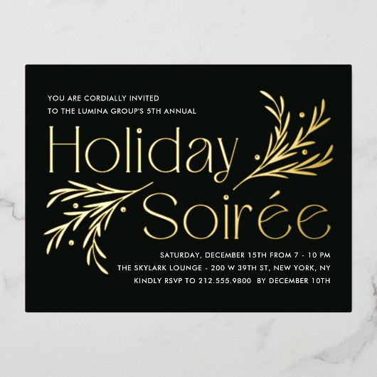 Lavish Soirée Folie Holiday Invitation Briefkaart (Voorkant)