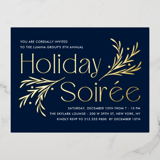 Lavish Soirée Folie Holiday Invitation Briefkaart (Voorkant)
