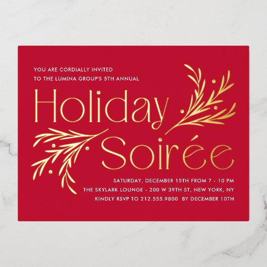 Lavish Soirée Folie Holiday Invitation Briefkaart (Voorkant)