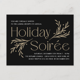 Lavish Soirée Holiday Party Invitation Briefkaart